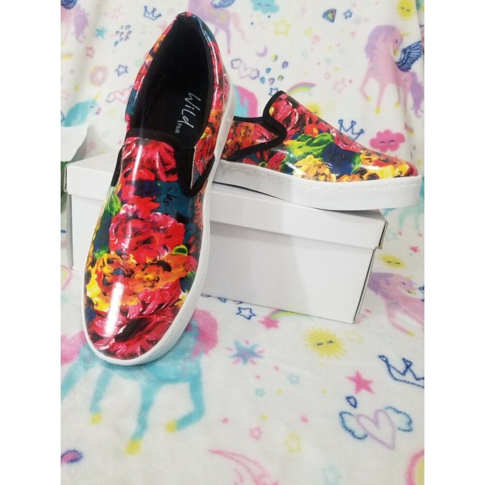 Wild Pair Women's Size 7 M Alondra Floral fashion Sneakers  multicolor (54) - Picture 3 of 8